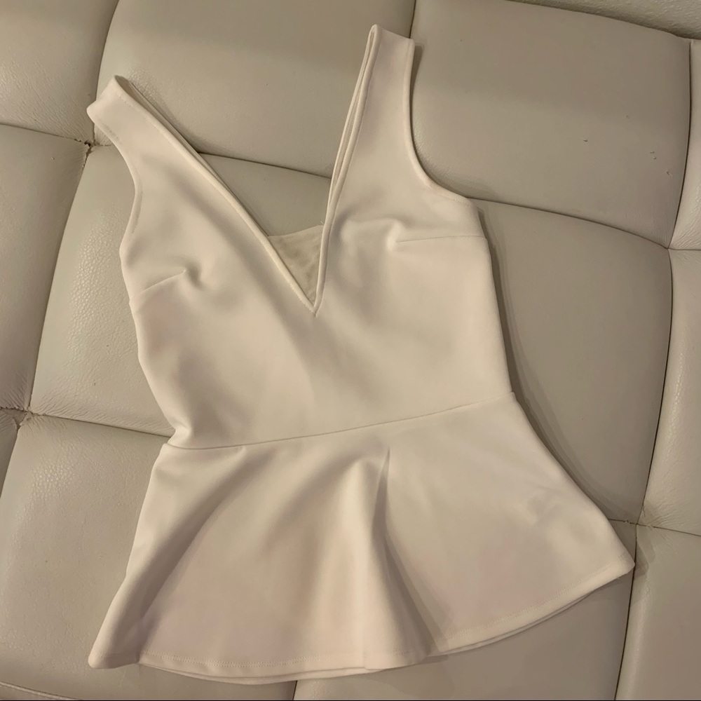 Express white peplum top